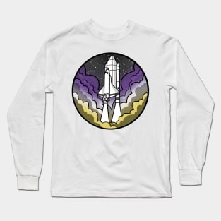 Nonbinary Pride Rocket Long Sleeve T-Shirt